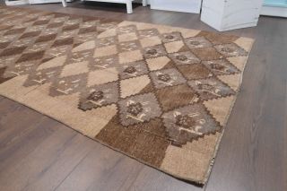 Vintage Brown Runner Rug - Thumbnail