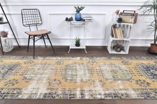 4x11 Vintage Handwoven Rug Runner - Thumbnail