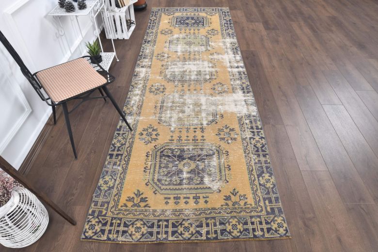 4x11 Vintage Handwoven Rug Runner