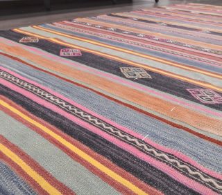 Vintage Kilim Runner Rug - Thumbnail