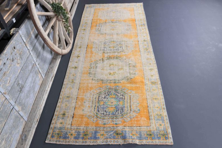 4x11 Turkish Antique Runner Rug