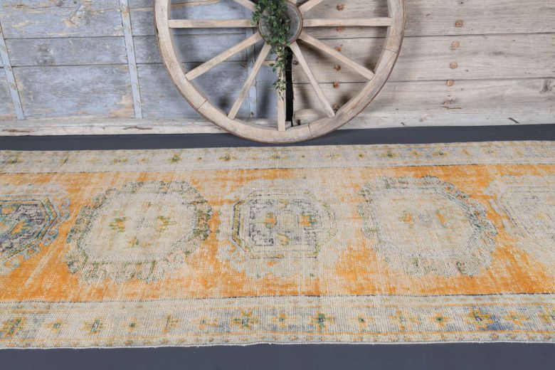 4x11 Turkish Antique Runner Rug