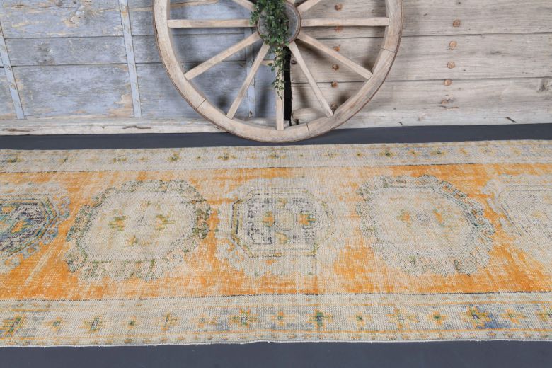 4x11 Turkish Antique Runner Rug