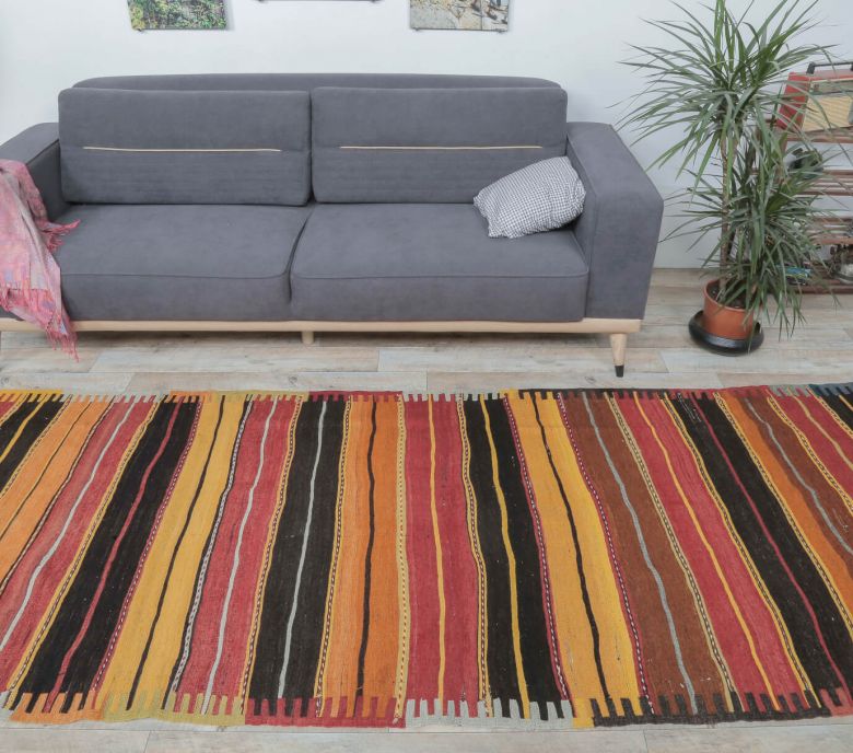 4x12 Vintage Handwoven Kilim Runner