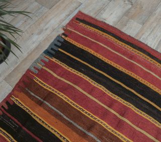 4x12 Vintage Handwoven Kilim Runner - Thumbnail