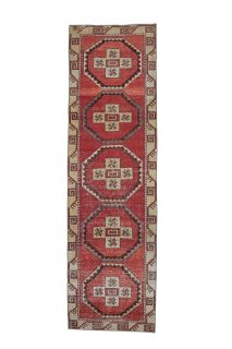 Vintage Red Runner Rug - Thumbnail