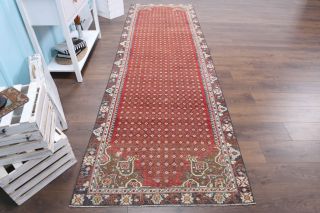 Vintage Red Runner Rug - Thumbnail