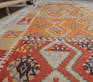 4x12 Vintage Handwoven Rug Runner - Thumbnail