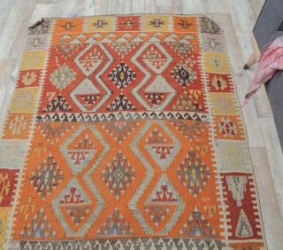 4x12 Vintage Handwoven Rug Runner - Thumbnail