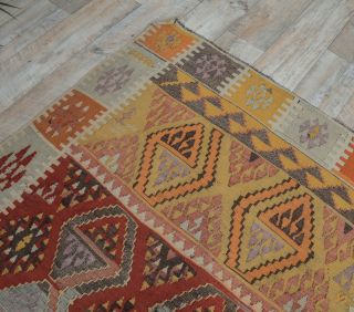 4x12 Vintage Handwoven Rug Runner - Thumbnail