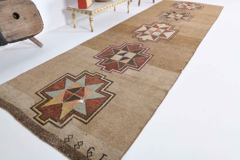 4x12 Wool Vintage Runner Rug