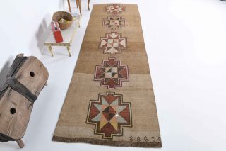 4x12 Wool Vintage Runner Rug - Thumbnail