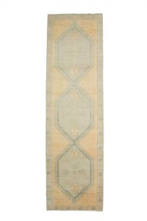 Turkish Vintage Runner Rug - Thumbnail