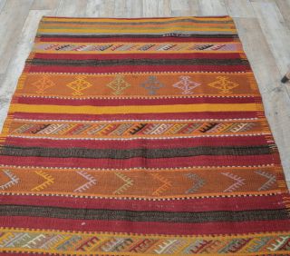 Vintage Sivas Kilim Runner Rug - Thumbnail