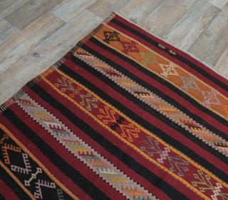 Vintage Sivas Kilim Runner Rug - Thumbnail