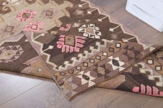 4x13 Wool Vintage Runner Rug - Thumbnail