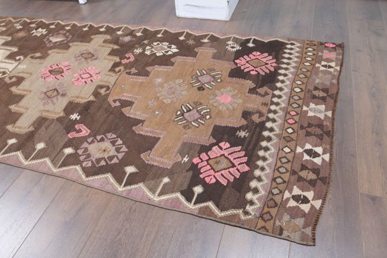 4x13 Wool Vintage Runner Rug