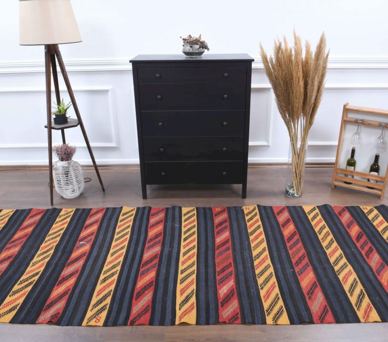 4x14 Wool Vintage Runner Rug