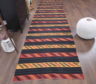 4x14 Wool Vintage Runner Rug - Thumbnail