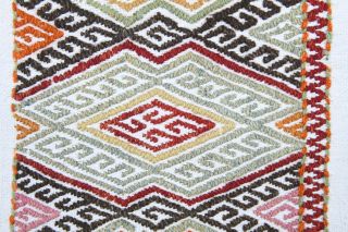 4x4 Handmade Vintage Accent Rug - Thumbnail