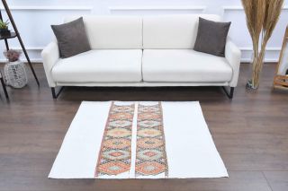 4x4 Handmade Vintage Accent Rug - Thumbnail