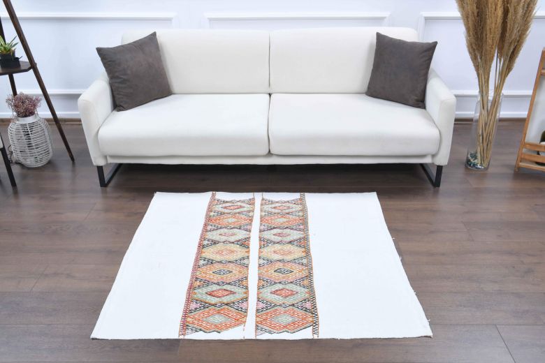 4x4 Handmade Vintage Accent Rug