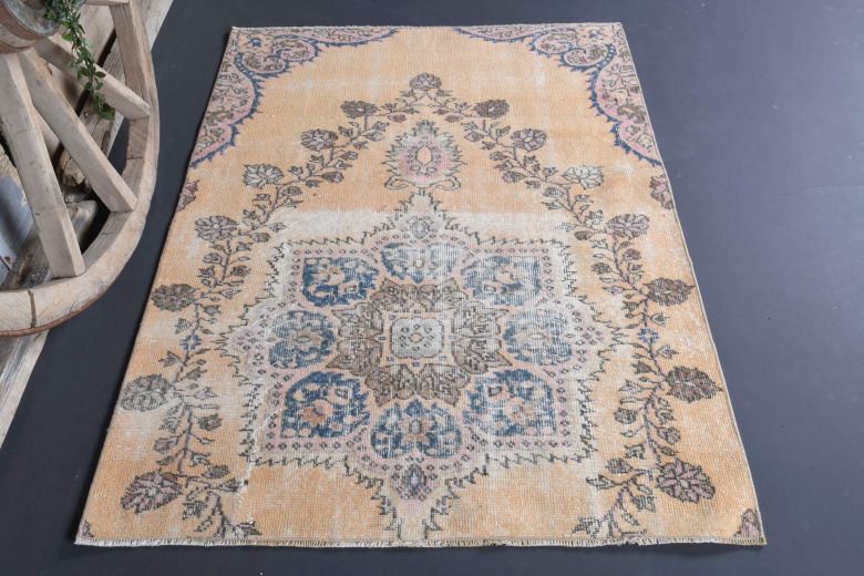 4x5 Handmade Vintage Area Rug