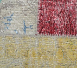 4x6 Vintage Handmade Geometric Area Rug - Thumbnail