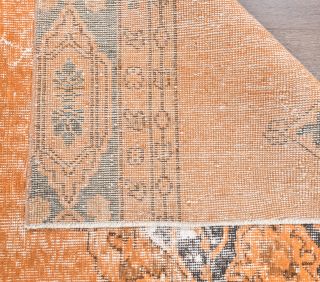 4x6 Vintage Handmade Orange Area Rug - Thumbnail