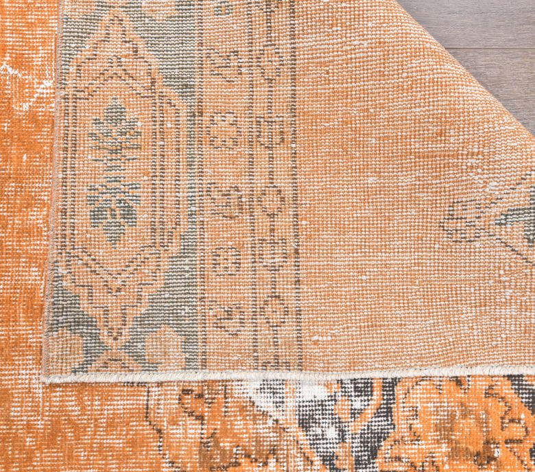 4x6 Vintage Handmade Orange Area Rug