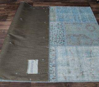 4x6 Vintage Handmade Patchwork Area Rug - Thumbnail