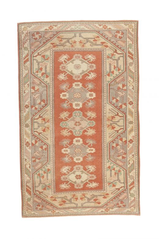 4x6 Vintage Handmade Turkish Area Rug