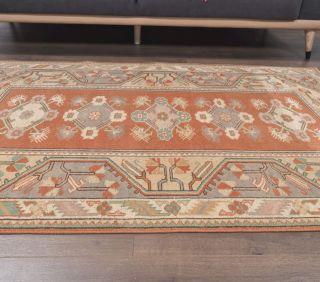 4x6 Vintage Handmade Turkish Area Rug - Thumbnail