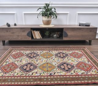 4x6 Vintage Kilim Kilim Area Rug - Thumbnail