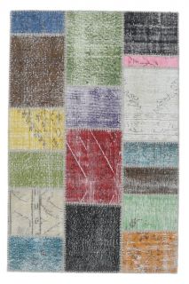 4x6 Vintage Patchwork Area Rug - Thumbnail