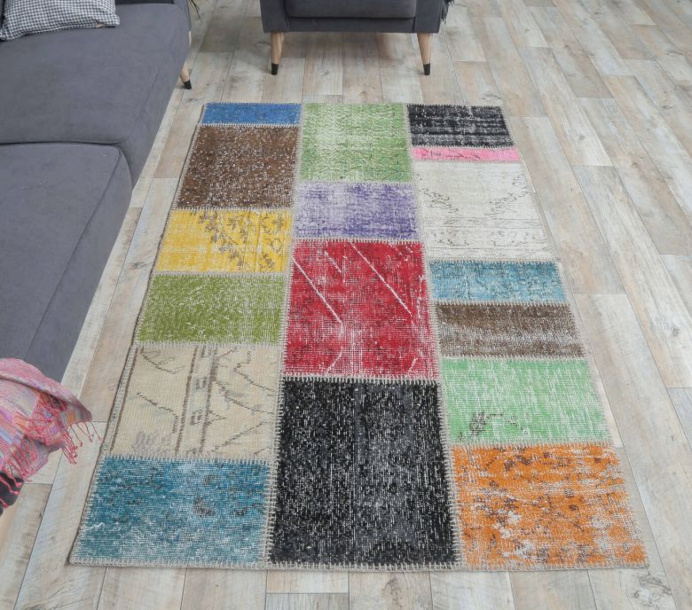 4x6 Vintage Patchwork Area Rug