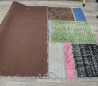 4x6 Vintage Patchwork Area Rug - Thumbnail