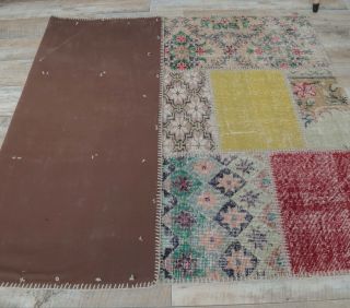 4x6 Vintage Patchwork Area Rug - Thumbnail