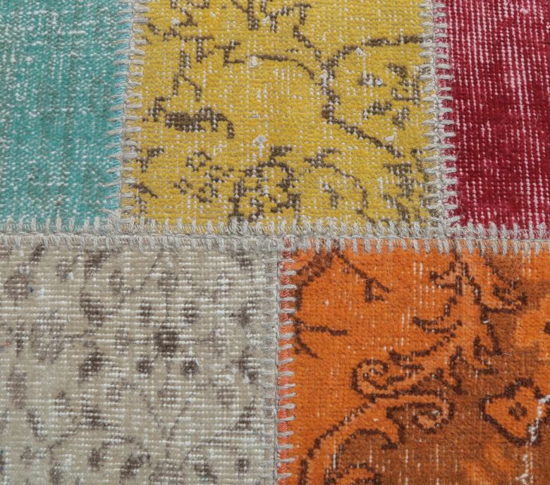 4x6 Vintage Patchwork Colorful Modern Area Rug