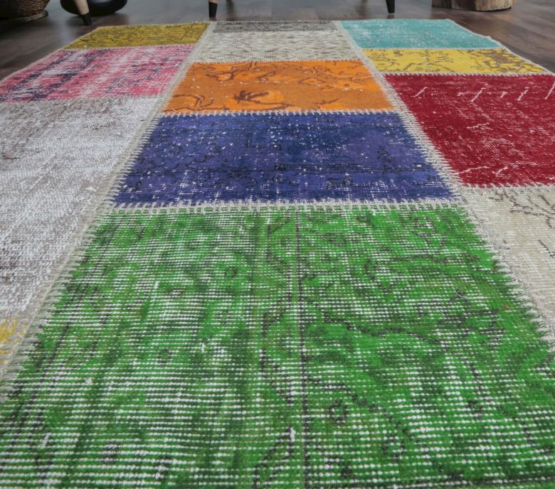 4x6 Vintage Patchwork Colorful Modern Area Rug