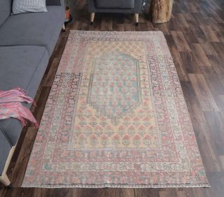 4x7 Antique Handmade Area Rug - Thumbnail