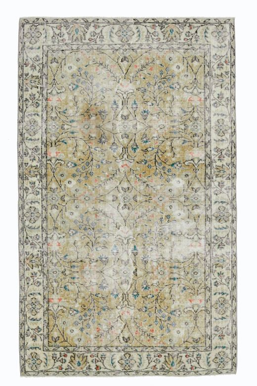 4x7 Handmade Antique Area Rug