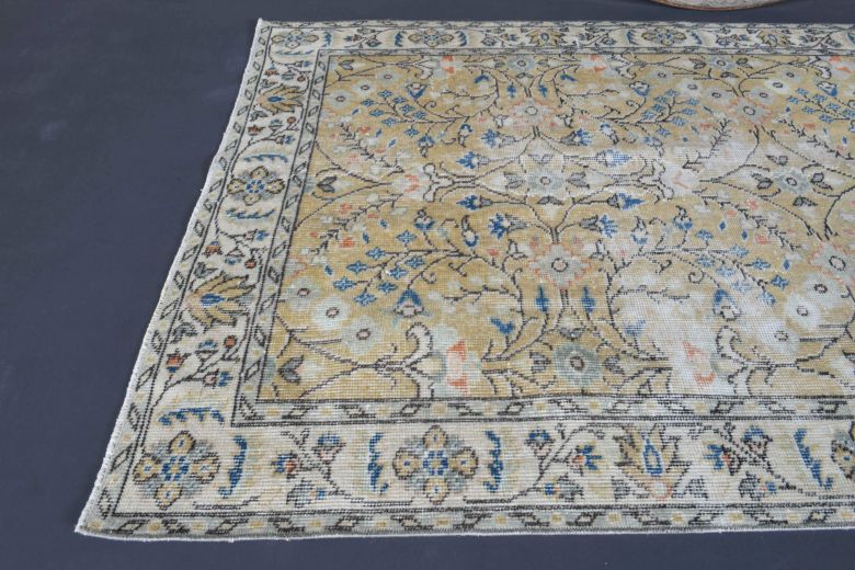 4x7 Handmade Antique Area Rug