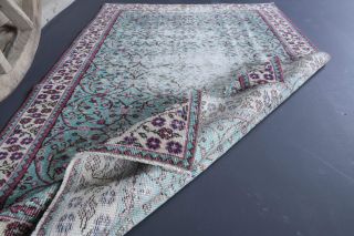 4x7 Handmade Vintage Area Rug - Thumbnail