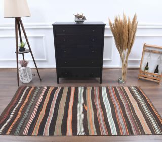 4x7 Handmade Vintage Area Rug - Thumbnail