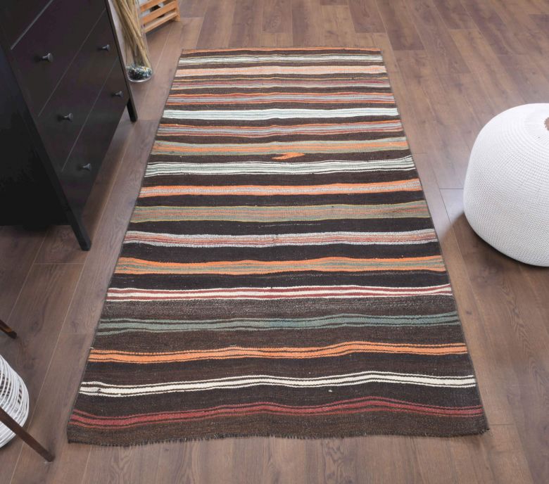 4x7 Handmade Vintage Area Rug