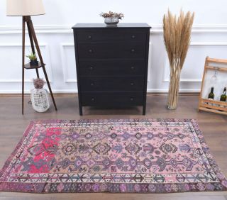 4x7 Original Oushak Vintage Area Rug - Thumbnail