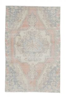 4x7 Vintage Handmade Antique-washed Area Rug - Thumbnail