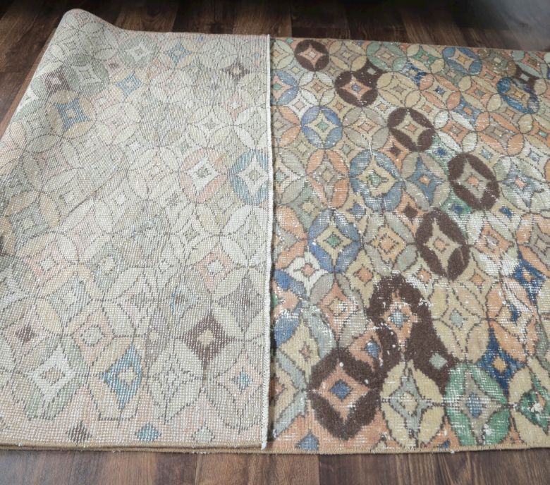 4x7 Vintage Handmade Area Retro Rug