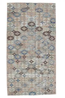 4x7 Vintage Handmade Anatolian Retro Rug - Thumbnail
